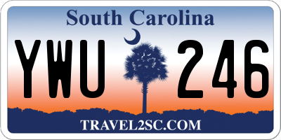 SC license plate YWU246