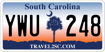 SC license plate YWU248