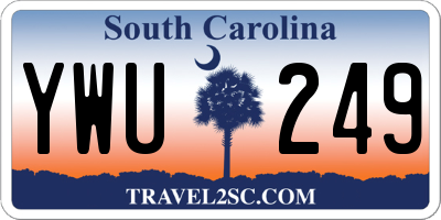 SC license plate YWU249