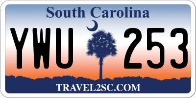 SC license plate YWU253