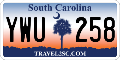 SC license plate YWU258