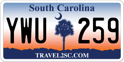 SC license plate YWU259