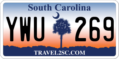 SC license plate YWU269