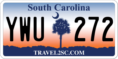 SC license plate YWU272