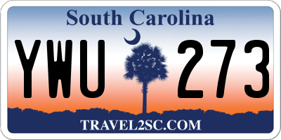 SC license plate YWU273