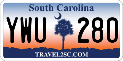 SC license plate YWU280