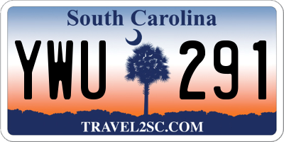 SC license plate YWU291