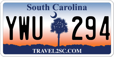 SC license plate YWU294