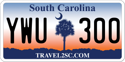 SC license plate YWU300