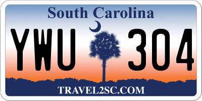 SC license plate YWU304
