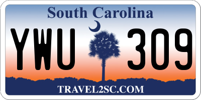 SC license plate YWU309