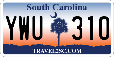 SC license plate YWU310