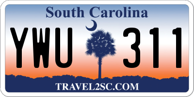 SC license plate YWU311
