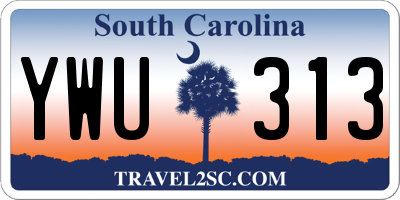 SC license plate YWU313