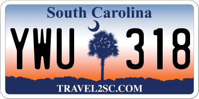 SC license plate YWU318