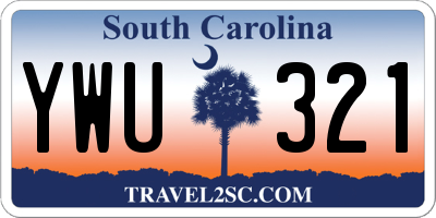 SC license plate YWU321