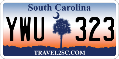 SC license plate YWU323