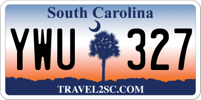 SC license plate YWU327