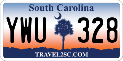 SC license plate YWU328