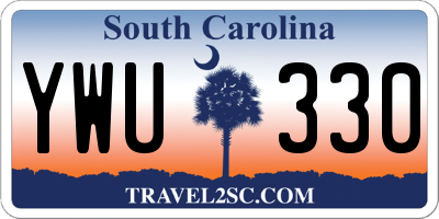 SC license plate YWU330