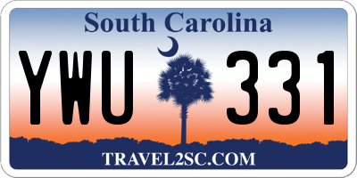 SC license plate YWU331