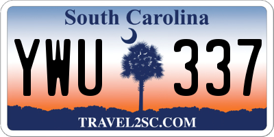 SC license plate YWU337