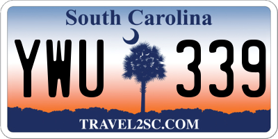 SC license plate YWU339