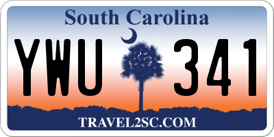SC license plate YWU341
