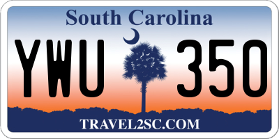 SC license plate YWU350
