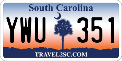 SC license plate YWU351