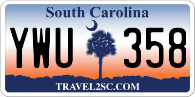 SC license plate YWU358