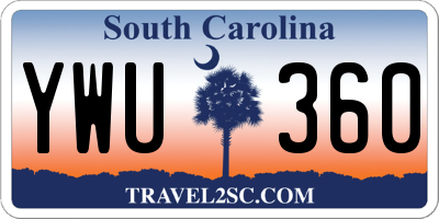 SC license plate YWU360