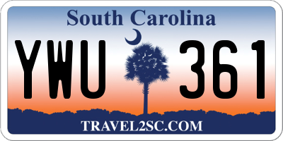 SC license plate YWU361