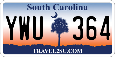 SC license plate YWU364
