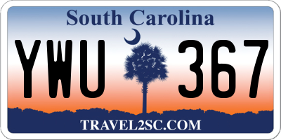 SC license plate YWU367