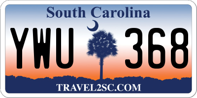 SC license plate YWU368