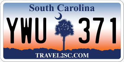 SC license plate YWU371