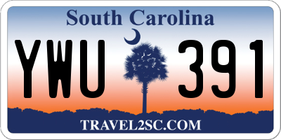 SC license plate YWU391