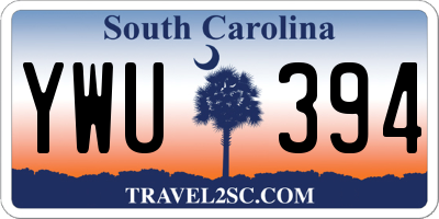 SC license plate YWU394
