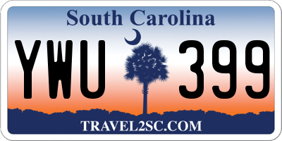 SC license plate YWU399