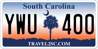SC license plate YWU400