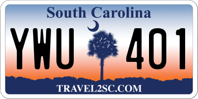 SC license plate YWU401