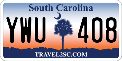 SC license plate YWU408