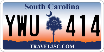 SC license plate YWU414