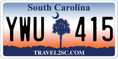 SC license plate YWU415