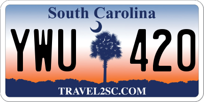 SC license plate YWU420
