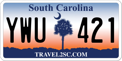 SC license plate YWU421