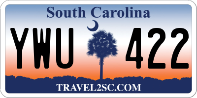 SC license plate YWU422