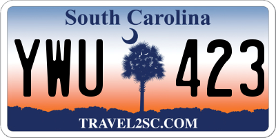 SC license plate YWU423