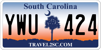 SC license plate YWU424